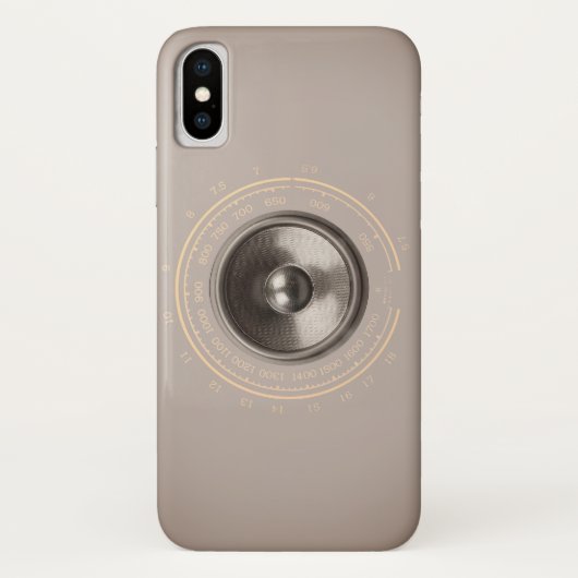 音楽スピーカーとレトロラジオダイヤル Case-Mate iPhoneケース (裏面)