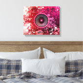 音楽スピーカーと絵を描（ばちゃばちゃ）跳ねる キャンバスプリント (インサイチュ (寝室))