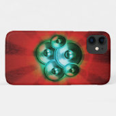 音楽スピーカーと赤い日が差すこと Case-Mate iPhoneケース (裏面(横))