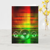 音楽スピーカーのグリーティングカード カード (黄色い花)