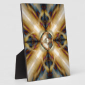 音楽スピーカーを金ゴールドの背景に配置 フォトプラーク (側面)