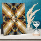 音楽スピーカーを金ゴールドの背景に配置 フォトプラーク (側面)