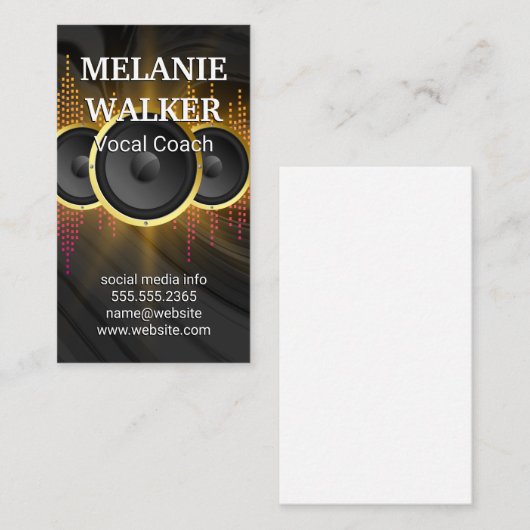 音楽スピーカー | サウンド | エンターテイメント 名刺 (正面/裏面)