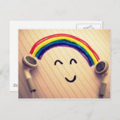 音楽スマイル ポストカード (正面/裏面)