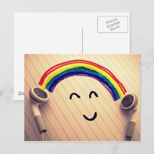 音楽スマイル ポストカード (正面/裏面)