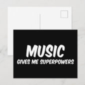 音楽スーパーパワー 面白いスーパーヒーロー ミュージシャン ポストカード (正面/裏面)