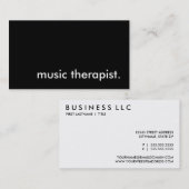 音楽セラピスト。 名刺 (正面/裏面)