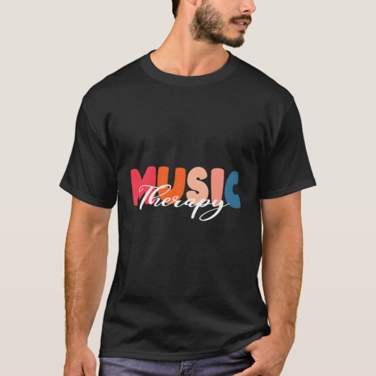 音楽セラピーセラピスト心理学タルヘルス Tシャツ (正面)