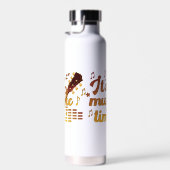 音楽タイム、金ゴールドギターミュージカル ウォーターボトル (右面)