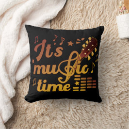 音楽タイム、金ゴールドギターミュージカル クッション