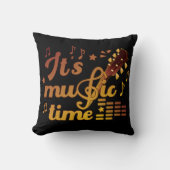 音楽タイム、金ゴールドギターミュージカル クッション (正面)