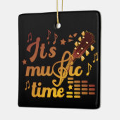 音楽タイム、金ゴールドギターミュージカル セラミックオーナメント (左)