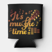 音楽タイム、金ゴールドギターミュージカル 缶クーラー (正面)