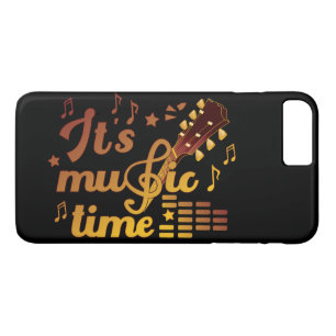音楽タイム、金ゴールドギターミュージカル iPhone 8 PLUS/7 PLUSケース