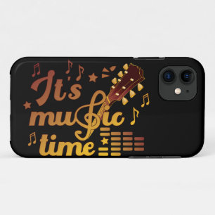 音楽タイム、金ゴールドギターミュージカル iPhone 11 ケース