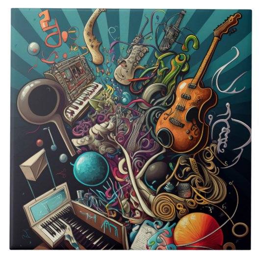 音楽タイルの解剖学 タイル (正面)