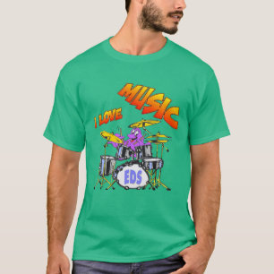 音楽タコの人の暗闇のTシャツ Tシャツ