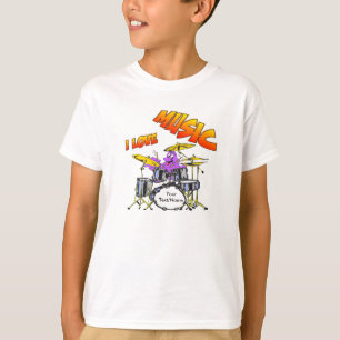 音楽タコ用カスタマイズ可能な子ども用Tシャツ Tシャツ