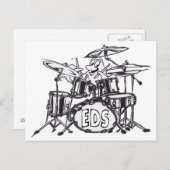 音楽タコ着色プレート葉書 ポストカード (正面/裏面)