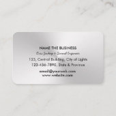 音楽ターンテーブルシルバーブラックDJプレイヤーサウンドバス 名刺 (裏面)