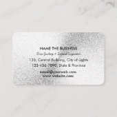 音楽ターンテーブルシルバーブラックDJプレイヤーサウンド  名刺 (裏面)