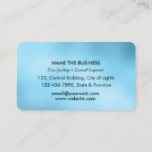 音楽ターンテーブルブルーホワイトDJプレーヤーサウンドエンジン  名刺 (裏面)