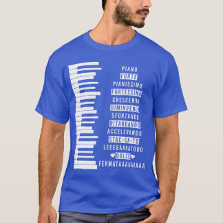 音楽ダイナミクス理論ミュージシャンピアノレトロ Tシャツ