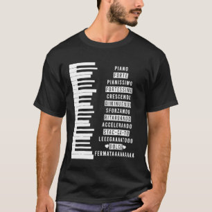 音楽ダイナミクス理論ミュージシャンピアノ1 Tシャツ