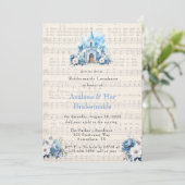 音楽ダスティブルーチャーチブリデスメイド昼食会 招待状 (スタンド正面)