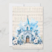 音楽ダスティブルーチャーチブリデスメイド昼食会 招待状 (裏面)