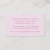 音楽ダンスとドラマピンク広告ズ 名刺 (裏面)