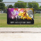 音楽ダンスパーティーパーソナライズされた誕生日バナー 横断幕 (インサイチュ)
