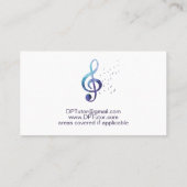 音楽チューターピアノ先生授業料 名刺 (裏面)