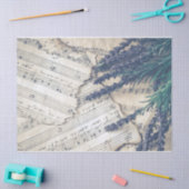 音楽ティッシュペーパーデコップギフトラップ 薄葉紙 (クラフト)