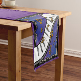 音楽テーマのテーブルランナー ショートテーブルランナー