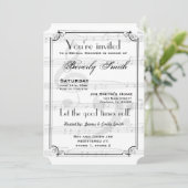 音楽テーマのブライダルシャワー 招待状 (スタンド正面)