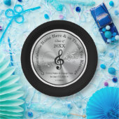 音楽テーマの卒業パーティーのアイディア、音楽ノート ペーパープレート (パーティー)