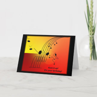 音楽テーマの誕生日の挨拶状 カード