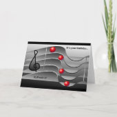 音楽テーマの誕生日の挨拶 カード (正面)