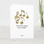 音楽テーマウィティノートカード カード (裏面)