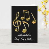 音楽テーマウィティノートカード カード (黄色い花)