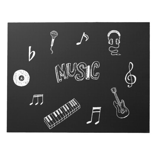 音楽テーマノートブック ノートパッド (正面)