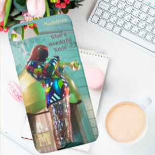 音楽テーマルイスアームストロントランプネームイニシャル iPhone 8/7ケース