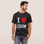 音楽テーマ素晴らし- I LOVE EDM – シャツ (正面フル)