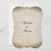 音楽テーマ結婚ズ 招待状 (裏面)