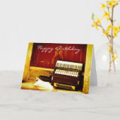 音楽テーマ カード (黄色い花)