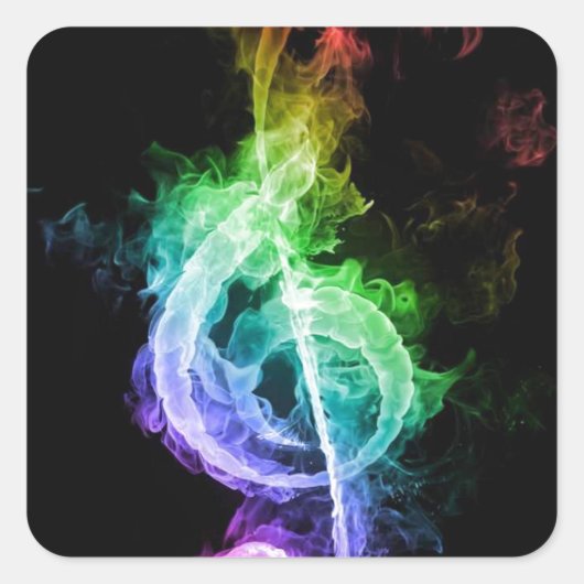 音楽テーマ スクエアシール (正面)