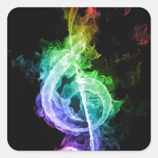 音楽テーマ スクエアシール