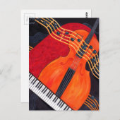 音楽テーマ ポストカード (正面/裏面)