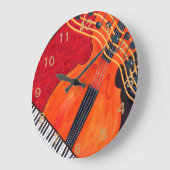 音楽テーマ ラージ壁時計 (傾斜)